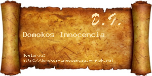 Domokos Innocencia névjegykártya